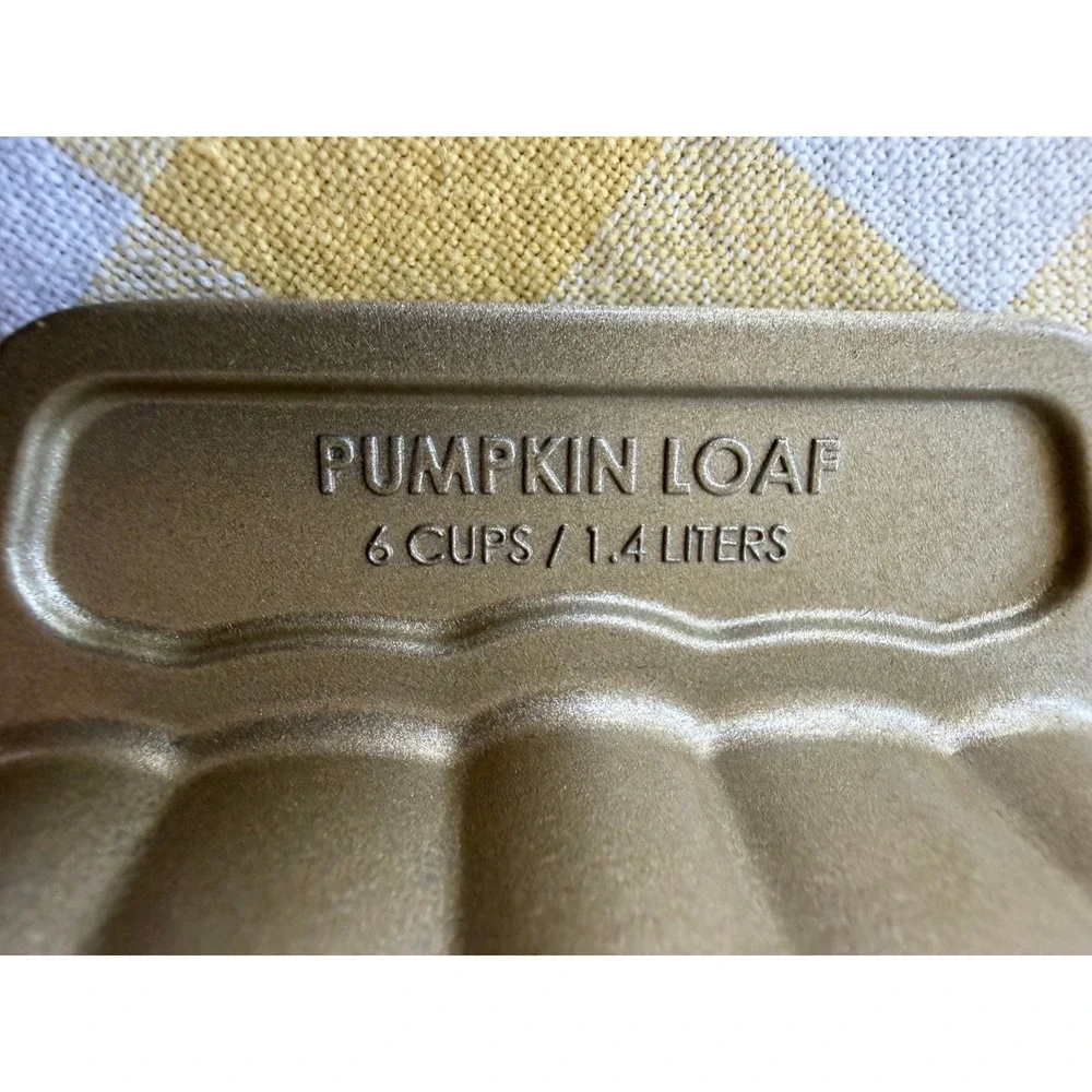 Nordic Ware Pumpkin Loaf Pan Gold Fall